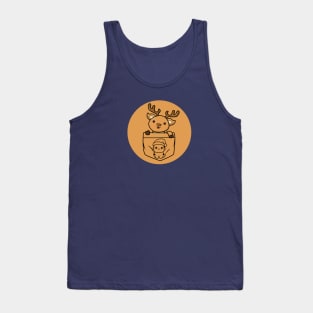 Minimalstic cute dear design Tank Top